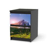 Möbelfolie Alpenblick - IKEA Malm Kommode 2 Schubladen - schwarz