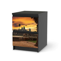 Möbelfolie Angkor Wat - IKEA Malm Kommode 2 Schubladen - schwarz
