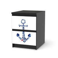 Möbelfolie Anker - IKEA Malm Kommode 2 Schubladen - schwarz