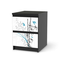 Möbelfolie Bamboo 1 - IKEA Malm Kommode 2 Schubladen - schwarz