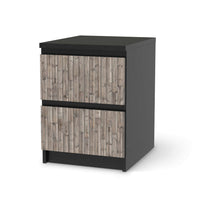 Möbelfolie Dark washed - IKEA Malm Kommode 2 Schubladen - schwarz