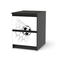 Möbelfolie Eingenetzt - IKEA Malm Kommode 2 Schubladen - schwarz