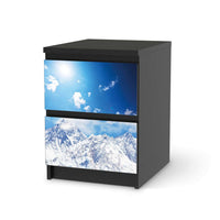 Möbelfolie Everest - IKEA Malm Kommode 2 Schubladen - schwarz