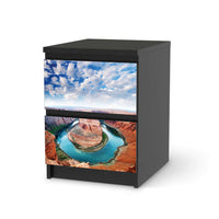 Möbelfolie Grand Canyon - IKEA Malm Kommode 2 Schubladen - schwarz