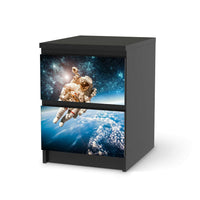 Möbelfolie Outer Space - IKEA Malm Kommode 2 Schubladen - schwarz