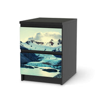 Möbelfolie Patagonia - IKEA Malm Kommode 2 Schubladen - schwarz