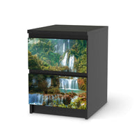 Möbelfolie Rainforest - IKEA Malm Kommode 2 Schubladen - schwarz