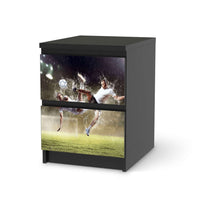Möbelfolie Soccer - IKEA Malm Kommode 2 Schubladen - schwarz