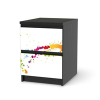 Möbelfolie Splash 2 - IKEA Malm Kommode 2 Schubladen - schwarz