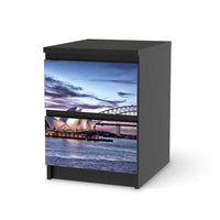 Möbelfolie Sydney - IKEA Malm Kommode 2 Schubladen - schwarz