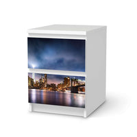 Möbelfolie Brooklyn Bridge - IKEA Malm Kommode 2 Schubladen - weiss