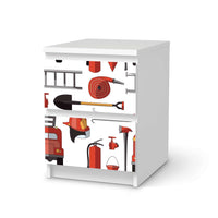 Möbelfolie Firefighter - IKEA Malm Kommode 2 Schubladen - weiss