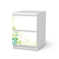 Möbelfolie Flower Light - IKEA Malm Kommode 2 Schubladen - weiss