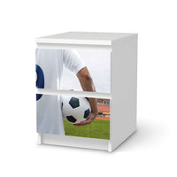 Möbelfolie Footballmania - IKEA Malm Kommode 2 Schubladen - weiss