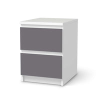 Möbelfolie Grau Light - IKEA Malm Kommode 2 Schubladen - weiss