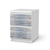Möbelfolie Greyhound - IKEA Malm Kommode 2 Schubladen - weiss