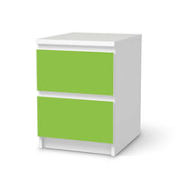 Möbelfolie Hellgrün Dark - IKEA Malm Kommode 2 Schubladen - weiss