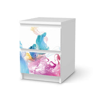 Möbelfolie Holi Dust - IKEA Malm Kommode 2 Schubladen - weiss