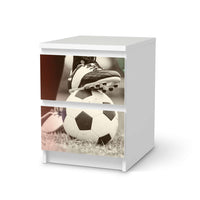 Möbelfolie Kick it - IKEA Malm Kommode 2 Schubladen - weiss