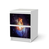 Möbelfolie Nebula - IKEA Malm Kommode 2 Schubladen - weiss