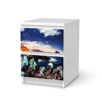 Möbelfolie Seaside - IKEA Malm Kommode 2 Schubladen - weiss