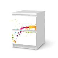 Möbelfolie Splash 2 - IKEA Malm Kommode 2 Schubladen - weiss