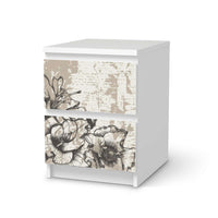 Möbelfolie Styleful Vintage 1 - IKEA Malm Kommode 2 Schubladen - weiss