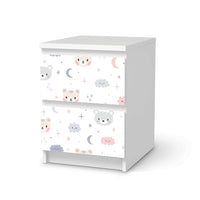 Möbelfolie Sweet Dreams - IKEA Malm Kommode 2 Schubladen - weiss