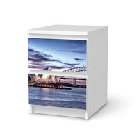Möbelfolie Sydney - IKEA Malm Kommode 2 Schubladen - weiss