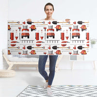 Möbelfolie Firefighter - IKEA Malm Kommode 6 Schubladen (breit) - Folie