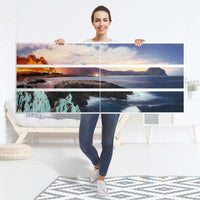 Möbelfolie Seaside - IKEA Malm Kommode 6 Schubladen (breit) - Folie