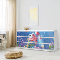 Möbelfolie Bubbles - IKEA Malm Kommode 6 Schubladen (breit) - Schlafzimmer