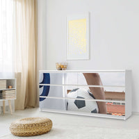 Möbelfolie Footballmania - IKEA Malm Kommode 6 Schubladen (breit) - Schlafzimmer