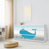 Möbelfolie Herr Wal - IKEA Malm Kommode 6 Schubladen (breit) - Schlafzimmer