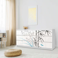 Möbelfolie Bamboo 1 - IKEA Malm Kommode 6 Schubladen (breit) - Schlafzimmer