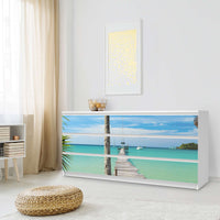 Möbelfolie Blue Water - IKEA Malm Kommode 6 Schubladen (breit) - Schlafzimmer