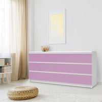Möbelfolie Flieder Light - IKEA Malm Kommode 6 Schubladen (breit) - Schlafzimmer