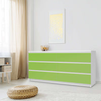 Möbelfolie Hellgrün Dark - IKEA Malm Kommode 6 Schubladen (breit) - Schlafzimmer