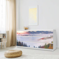 Möbelfolie Herbstwald - IKEA Malm Kommode 6 Schubladen (breit) - Schlafzimmer