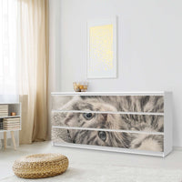 Möbelfolie Kitty the Cat - IKEA Malm Kommode 6 Schubladen (breit) - Schlafzimmer