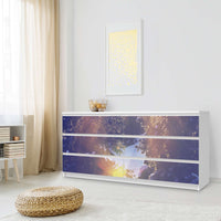 Möbelfolie Lichtflut - IKEA Malm Kommode 6 Schubladen (breit) - Schlafzimmer