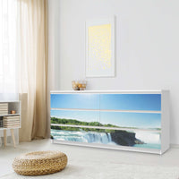Möbelfolie Niagara Falls - IKEA Malm Kommode 6 Schubladen (breit) - Schlafzimmer