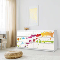 Möbelfolie Splash 2 - IKEA Malm Kommode 6 Schubladen (breit) - Schlafzimmer