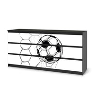 Möbelfolie Eingenetzt - IKEA Malm Kommode 6 Schubladen (breit) - schwarz