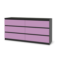 Möbelfolie Flieder Light - IKEA Malm Kommode 6 Schubladen (breit) - schwarz