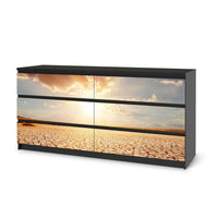 Möbelfolie Savanne - IKEA Malm Kommode 6 Schubladen (breit) - schwarz