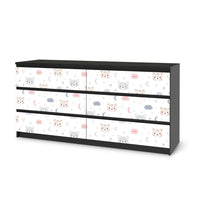 Möbelfolie Sweet Dreams - IKEA Malm Kommode 6 Schubladen (breit) - schwarz