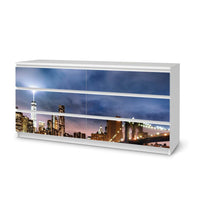 Möbelfolie Brooklyn Bridge - IKEA Malm Kommode 6 Schubladen (breit) - weiss