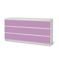 Möbelfolie Flieder Light - IKEA Malm Kommode 6 Schubladen (breit) - weiss