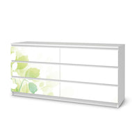 Möbelfolie Flower Light - IKEA Malm Kommode 6 Schubladen (breit) - weiss